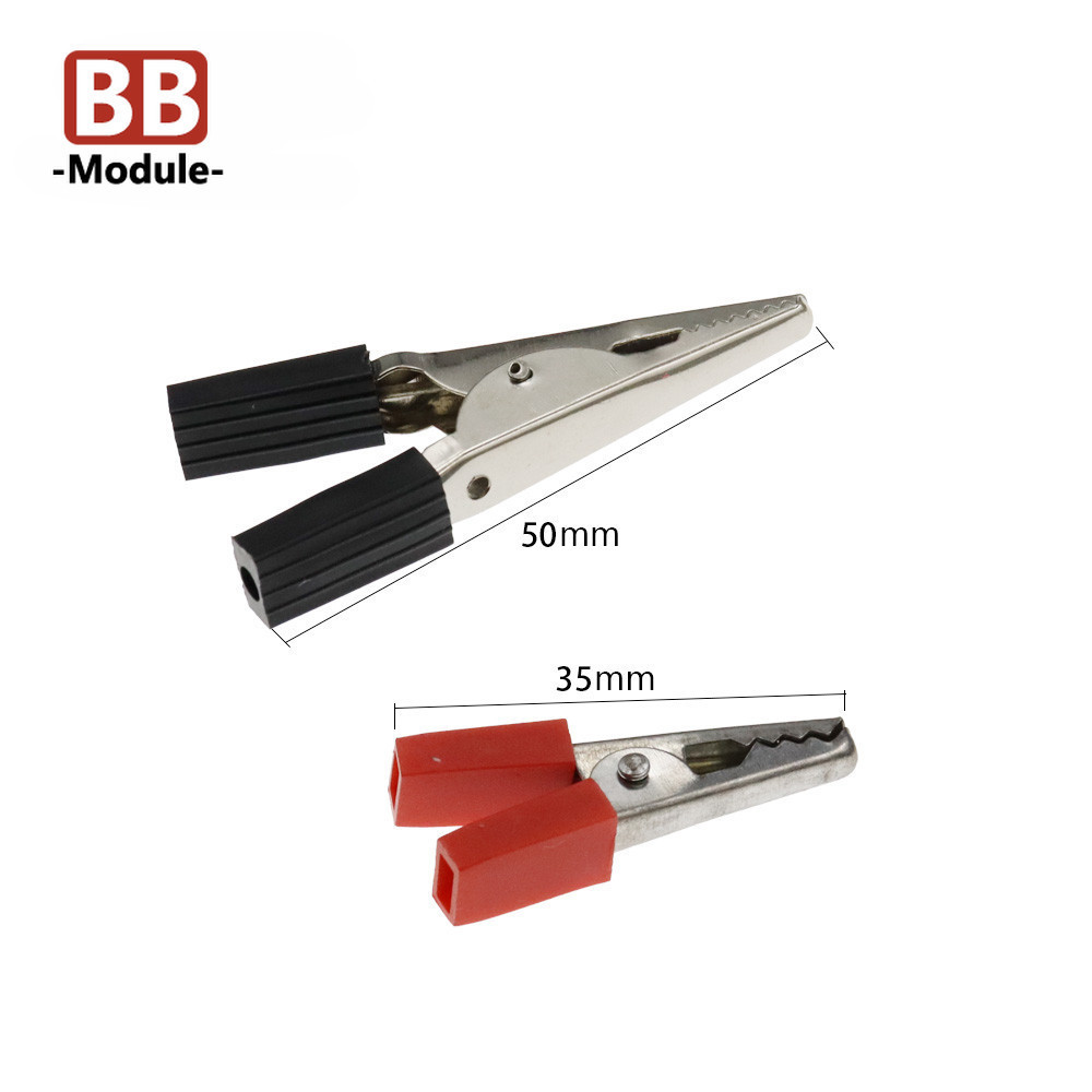 10PCSSmall/ขนาดใหญ่ฉนวนจระเข้คลิปพลาสติกจับสายทดสอบโลหะจระเข้คลิปClamps 35/50 มม.ความยาว
