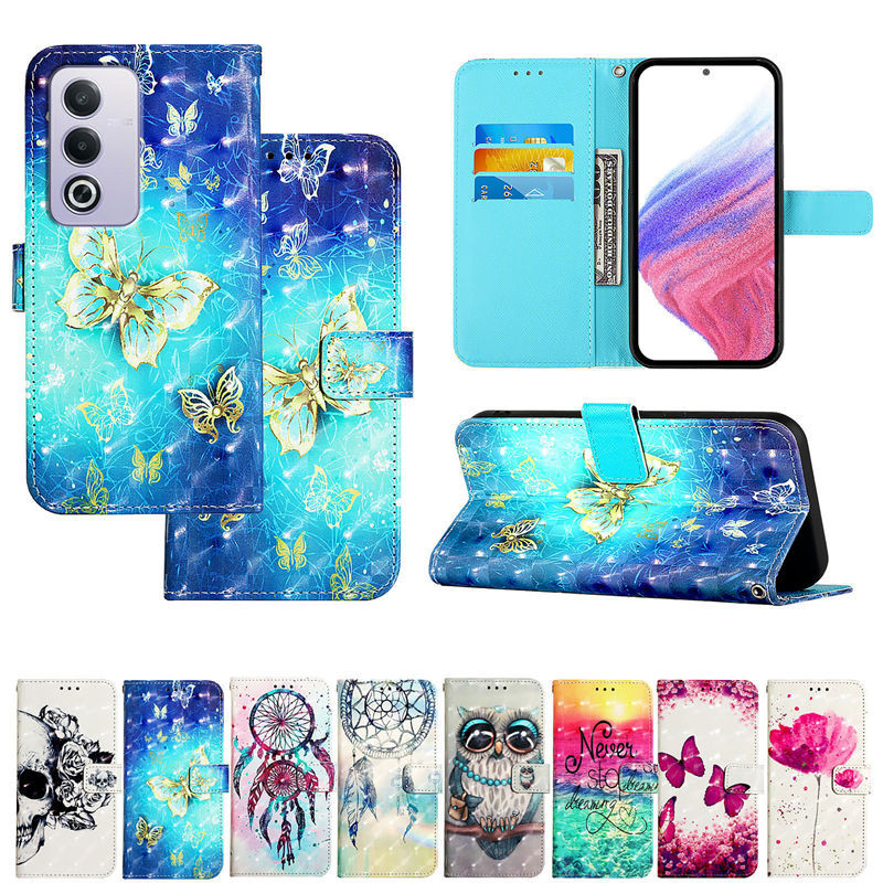 สําหรับ OPPO A3 Pro 5G CPH2639 กรณีทาสีพลิกเคสโทรศัพท์สําหรับ OPPO A80 5G A60 A18 A38 A79 A78 A98 5G กรณีแม่เหล็กกระเป๋าสตางค์หนังหนังสือ