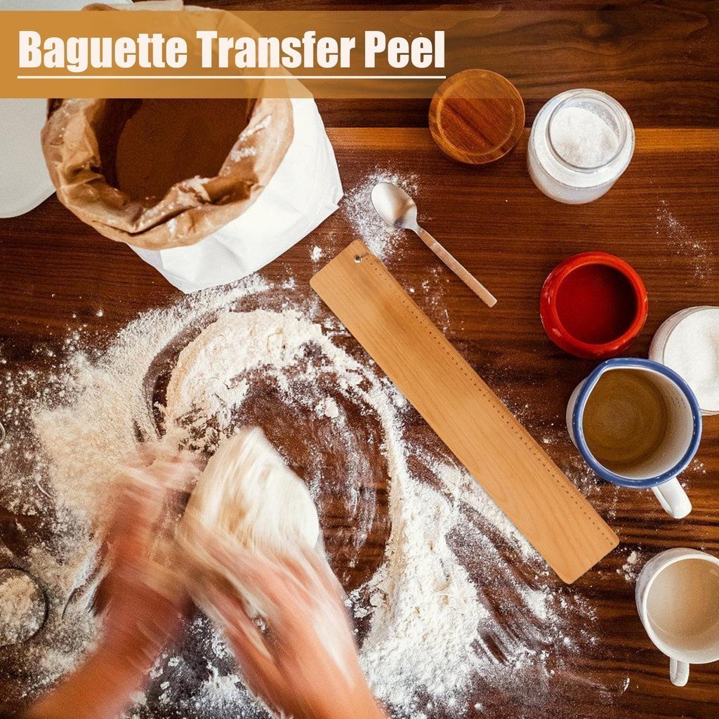 French Baguette Pan ไม้ Baguette Transfer Peels น้ําหนักเบา French Bread Baking เครื่องมือ Baguette 
