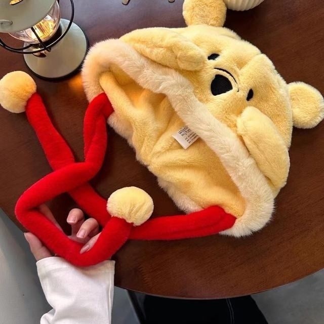 หมีพูห์หมวกน่ารักหมวกโดนัลด์เป็ดหมวกมิกกี้หมวกฤดูหนาวหูน่ารักสไตล์เกาหลีหมวกสุดน่ารัก New