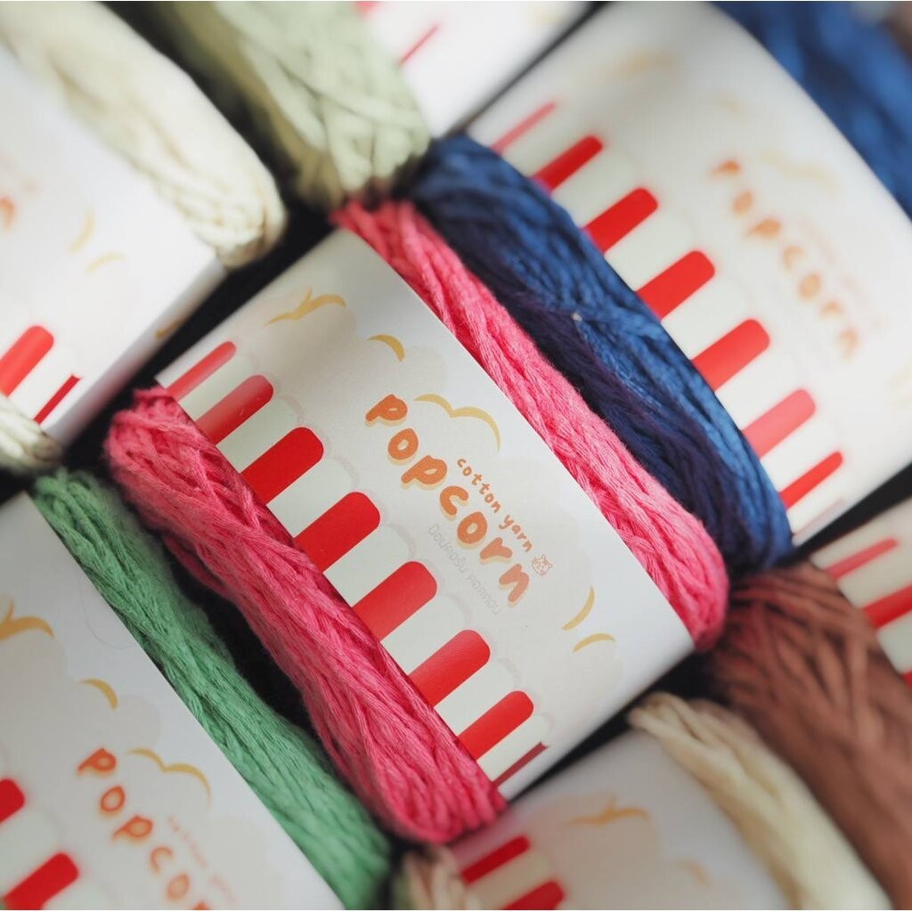 ไหมคอตตอน 100% Popcorn Cotton เนื้อนุ่ม สัมผัสธรรมชาติ หนัก 60 กรัม