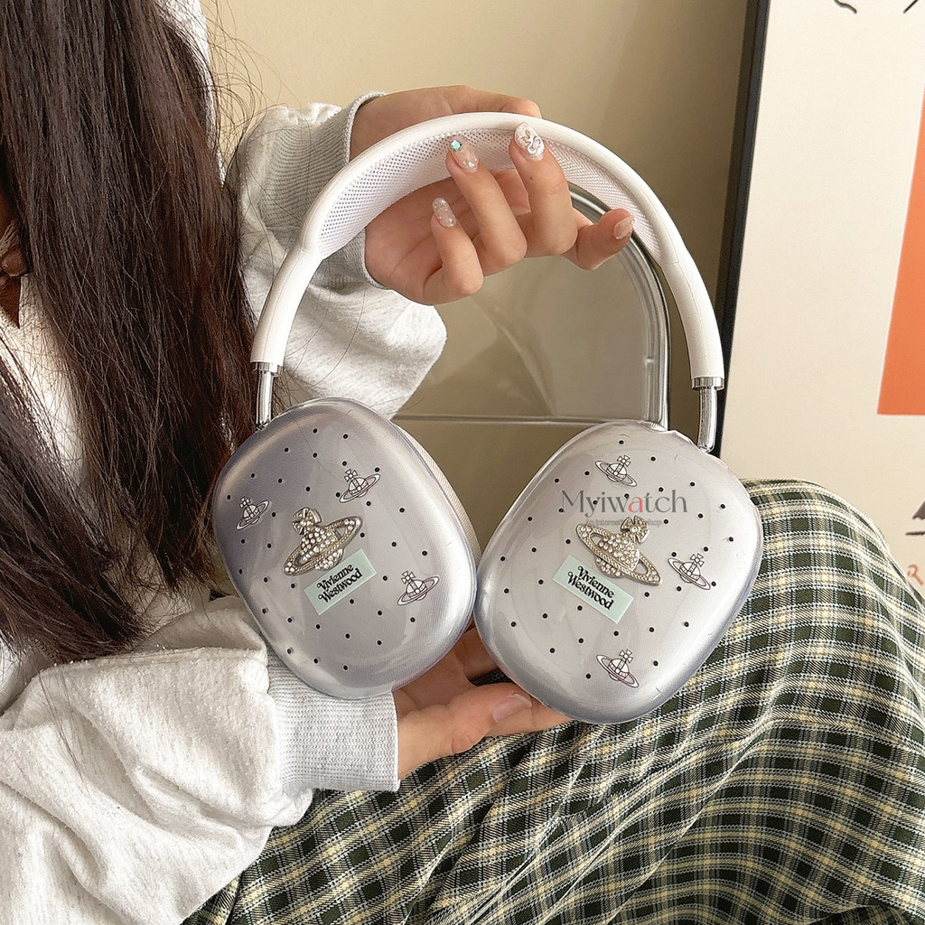 โลโก้แฟชั่นเคสtpuแบบนุ่มสําหรับapple AirPods Maxฝาครอบป้องกันHeadwear Earmuffs Creative Cover AirPods Maxป้องกันกรณีป้องกันการหล่น
