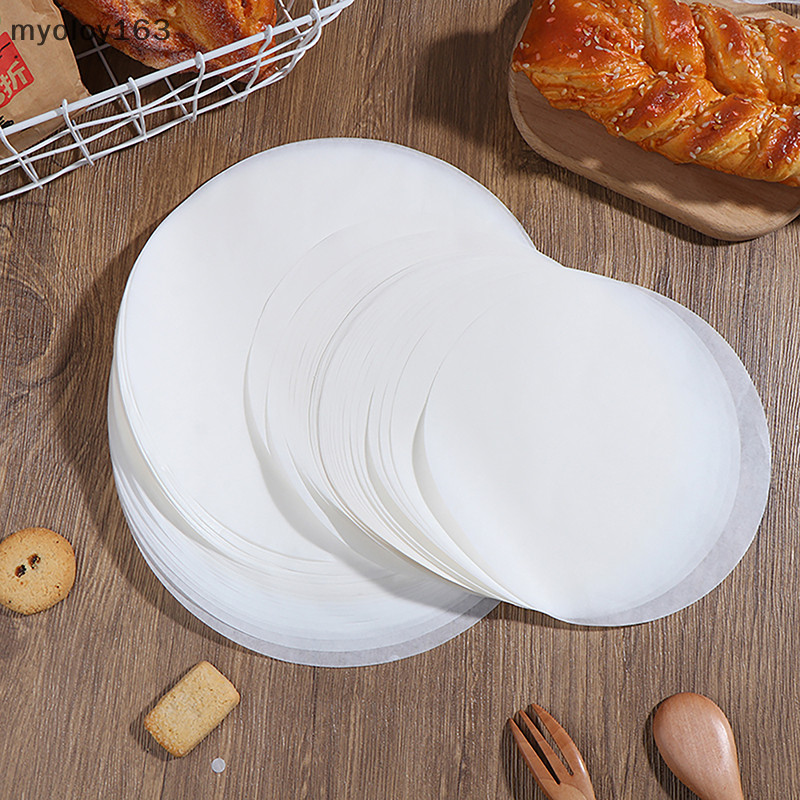 Myoloy 50 ชิ้น Baking Oiled กระดาษวงกลม Parchment กระดาษ Liner เตาอบบาร์บีคิว Patty แฮมเบอร์เกอร์กระดาษ Steamer Liners เบเกอรี่เครื่องมือ TH