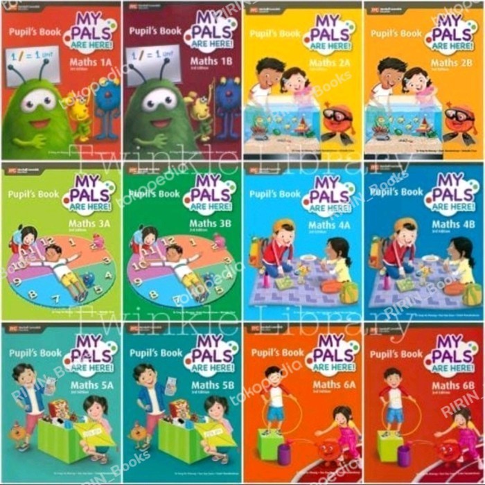 หนังสือทางกายภาพ My Pals are Heras Maths 1A 1B 2A 2B 3A 3B 4A 4B 5A 5B 6A 6B หนังสือนักเรียน