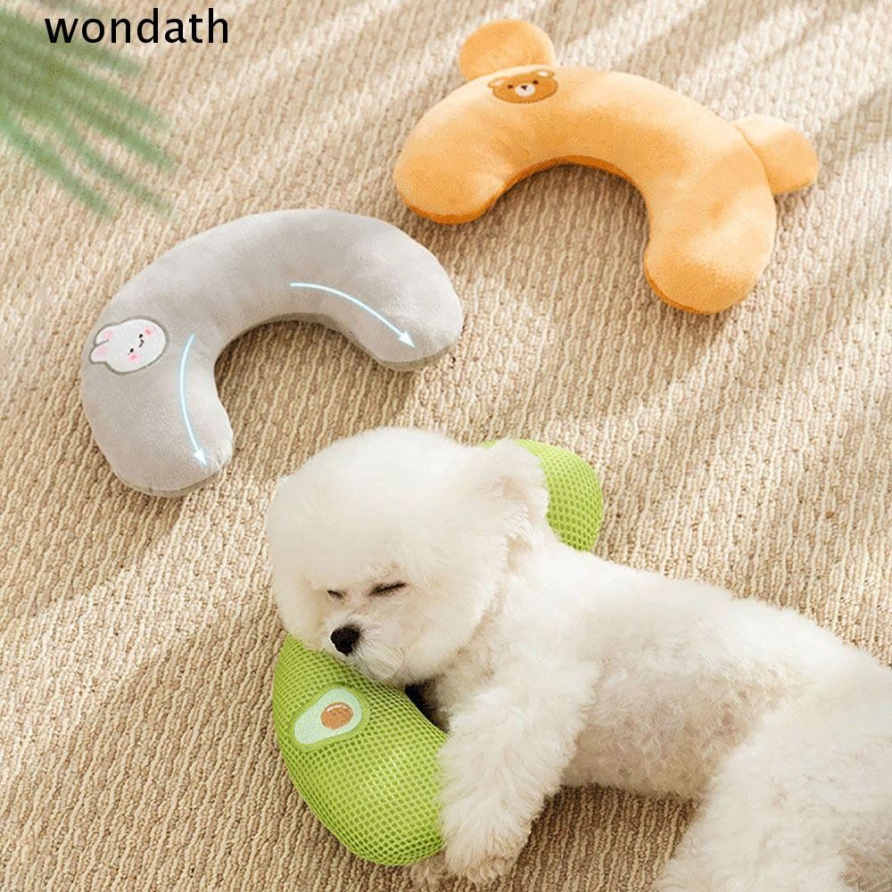 Wonda หมอนนอนสุนัข, หมอนรูปตัวยูแมวนุ่มสบาย, อุปกรณ์สัตว์เลี้ยงสุนัขแมวคุณภาพสูงของเล่นสัตว์เลี้ยงป้องกันคอ