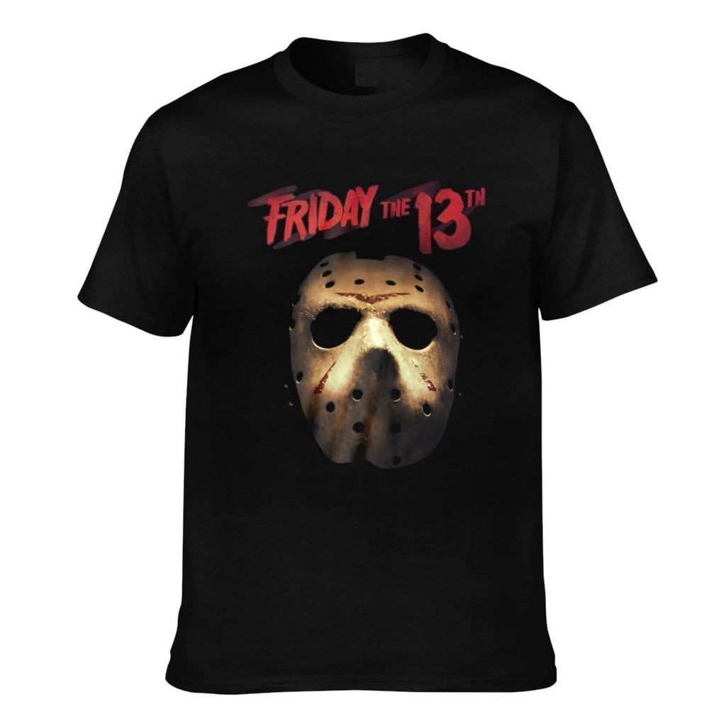 Friday The 13Th Mask Jason Halloween เสื ้ อยืดที ่ กําหนดเองยอดนิยม Man S-5XL