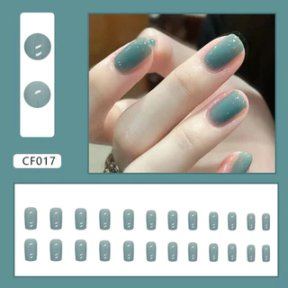 PPHOO✨#CF เล็บปลอม เล็บมือ ยาวกลาง สีสวย แฟชั่นสีเล็บ