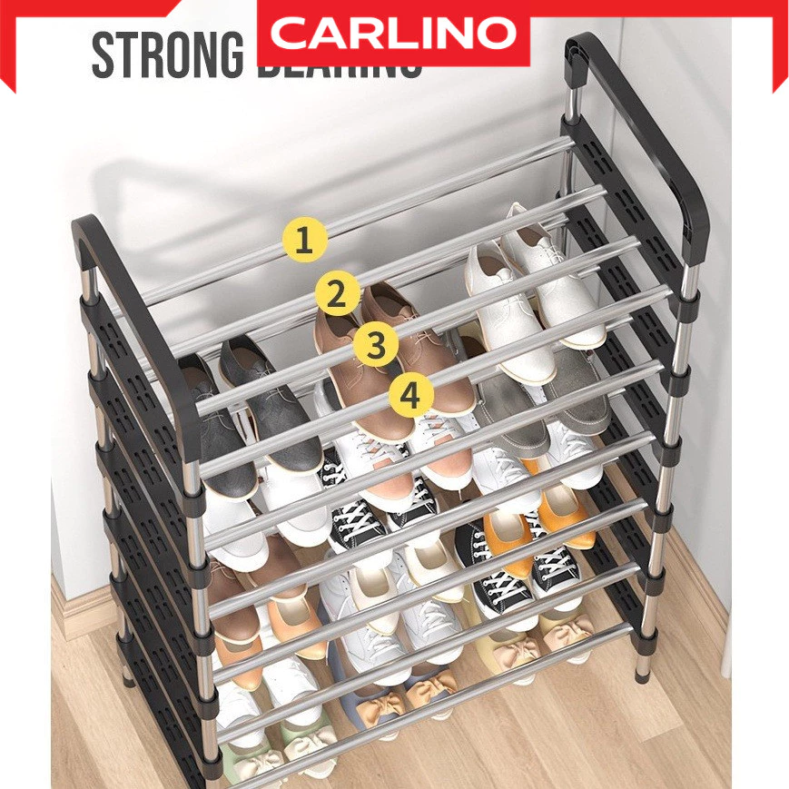 ลดล้างสต็อค!!!! ชั้นวางรองเท้าสแตนเลส 3-8 ชั้น/ Max Shoe Rack thumbnail 6