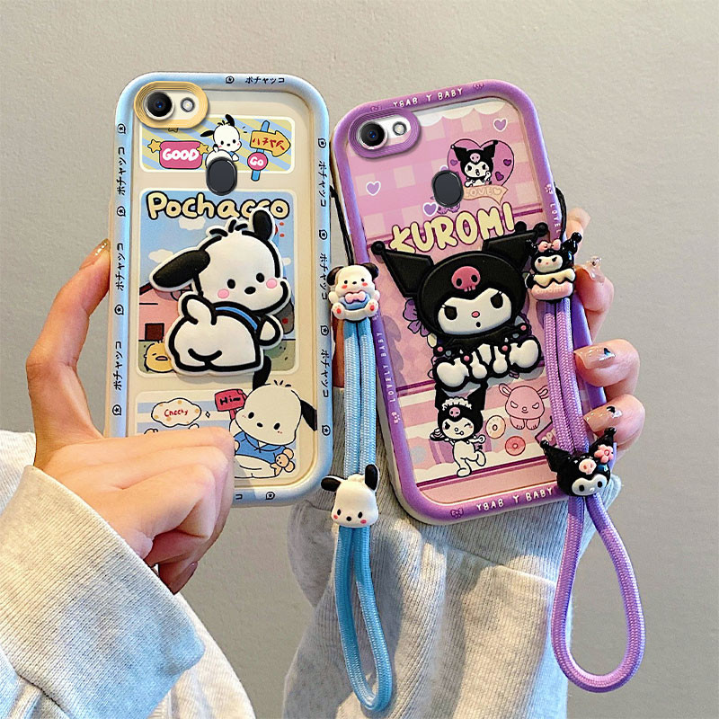 เคส oppo f7 น่ารัก เคสโทรศัพท์ Kuromi 3D Doll สําหรับเคส