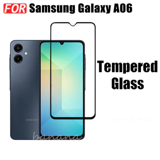 3 IN 1 Samsung A06 ฟิล์มกระจกนิรภัยสําหรับ Samsung Galaxy A06 A 06 คลุมทั้งหมดป้องกันหน้าจอกระจก + ฟิล์มเลนส์กล้อง + ฟิล์มด้านหลัง