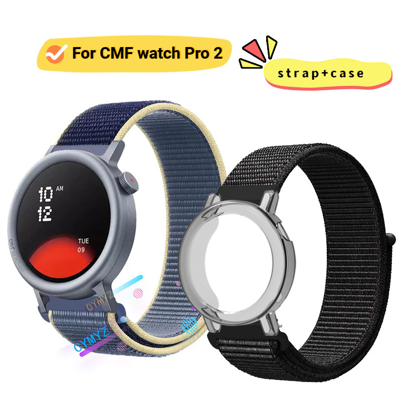 Cmf Watch pro 2 กรณีป้องกันหน้าจอ CMF Watch pro 2 สายไนลอนสําหรับ CMF Watch pro 2 สายนาฬิกาอัจฉริยะส