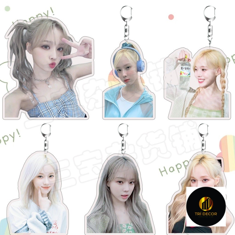 ฤดูหนาว Kim Minjeong Aespa พวงกุญแจอะคริลิคพิมพ์พวงกุญแจอุปกรณ์ตกแต่ง
