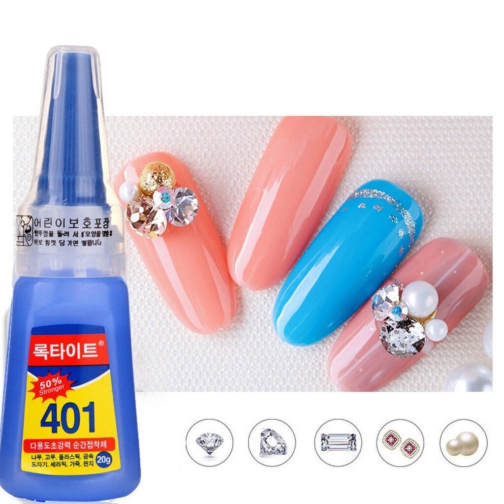 ChiChaR💓กาวติดเล็บ พร้อมส่ง กาว 401 สำหรับติดเล็บปลอม