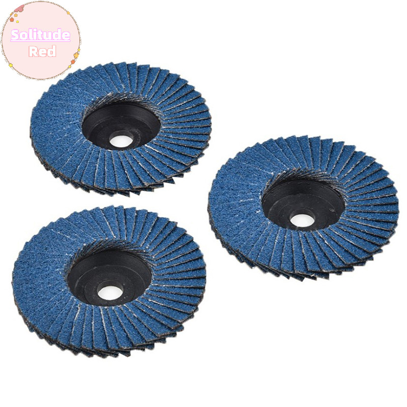 Solitudered Flat Flap Discs 75 มม.3 นิ้วแผ่นขัด 80 กรวดบดล้อใบมีดไม้ TH