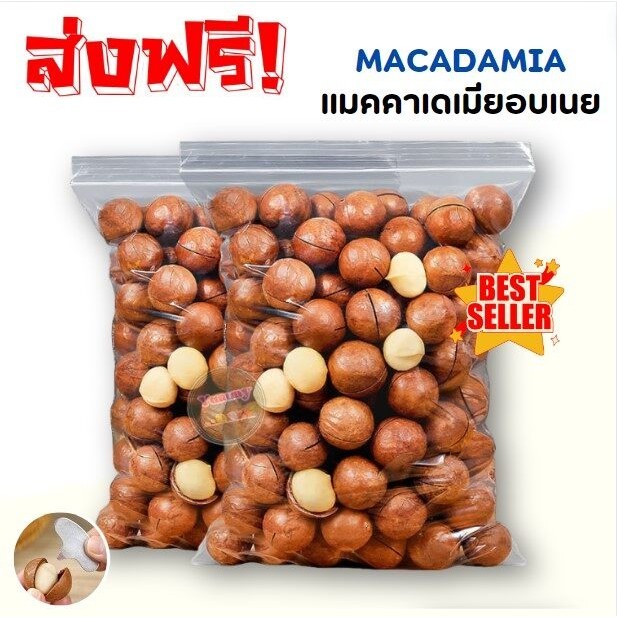 PW ⚡ (200g.) Macadamia แมคคาเดเมีย ⚡ อบเนย พร้อมทาน หอม ฟิน ทานเพลินมาก ถั่วอบเนย ราชาแห่งถั่ว
