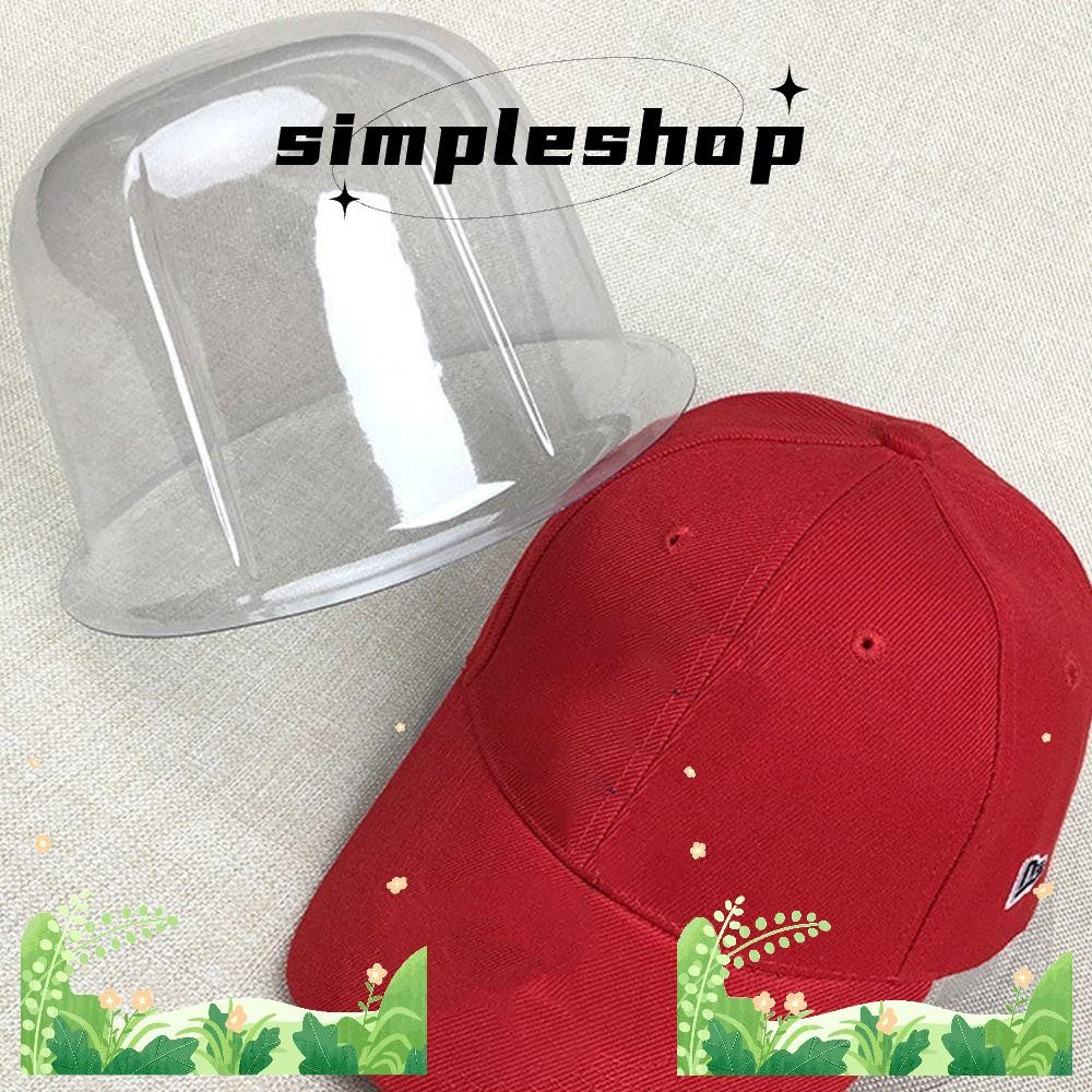 Simple Bucket Hat Storage, PVC 50-57 ซม.เบสบอลหมวก Display Rack, ภายในสนับสนุน Brimless หมวกโปร่งใสหมวกผู้ถือโต๊ะ