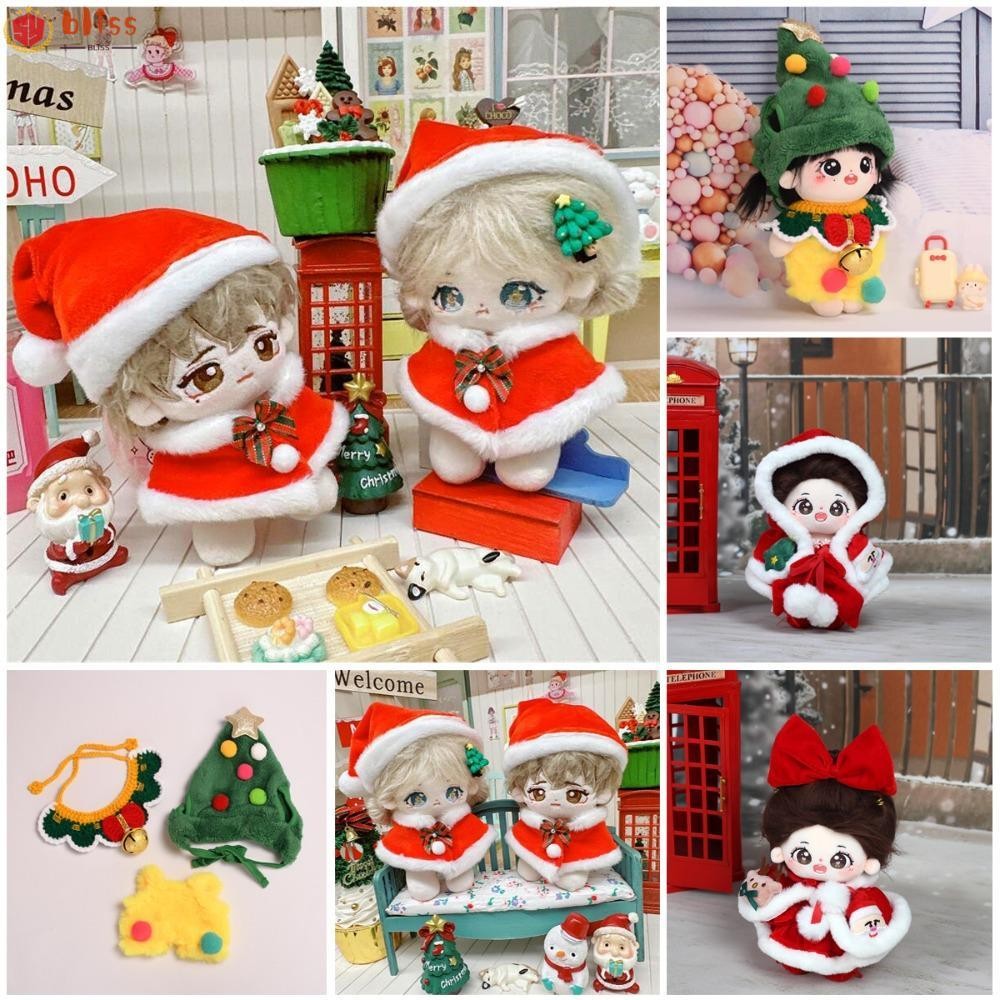 Blliss ตุ๊กตาแฮนด์เมดชุดคริสต์มาส 20 ซม. ตุ๊กตา Labubu Bao-ao