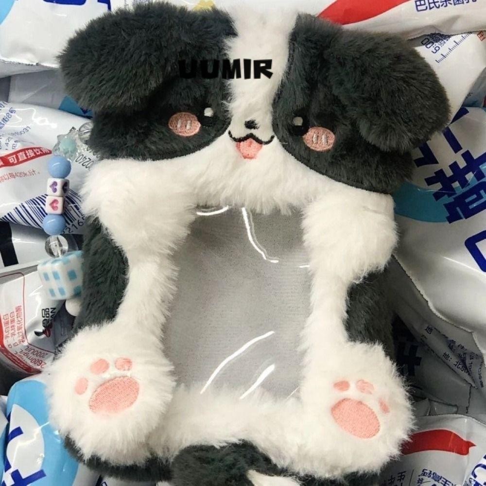 UUMIR Photocard ,กระต่ายหูใหญ่/Border Collie Multifunctional Photo Card Holder, Cute Plush Cards Sleeve Gift
