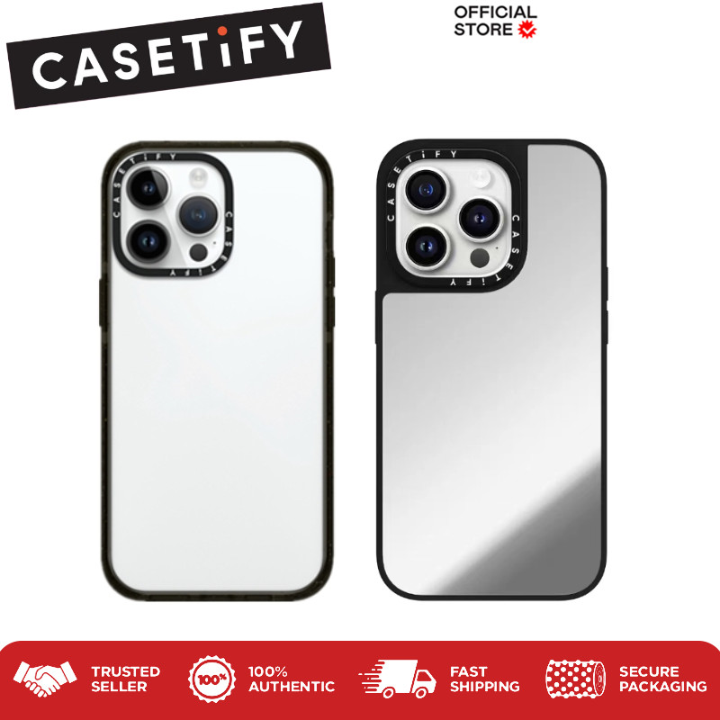 เคสกระจกCASETiFY Solid impact Mirror สี Hard Case สําหรับ iPhone 15 14 Plus 6 7 8 Xr mini 11 12 13 P