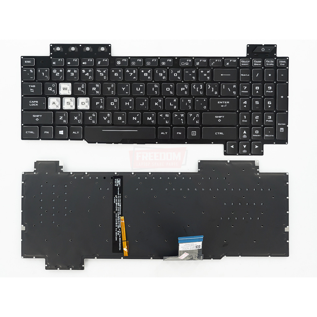 คีย์บอร์ด ASUS TUF GAMING FX505 FX505DT FX505DD FX505D FX505G FX505DY สีดำ ไทย อังกฤษ KEYBOARD