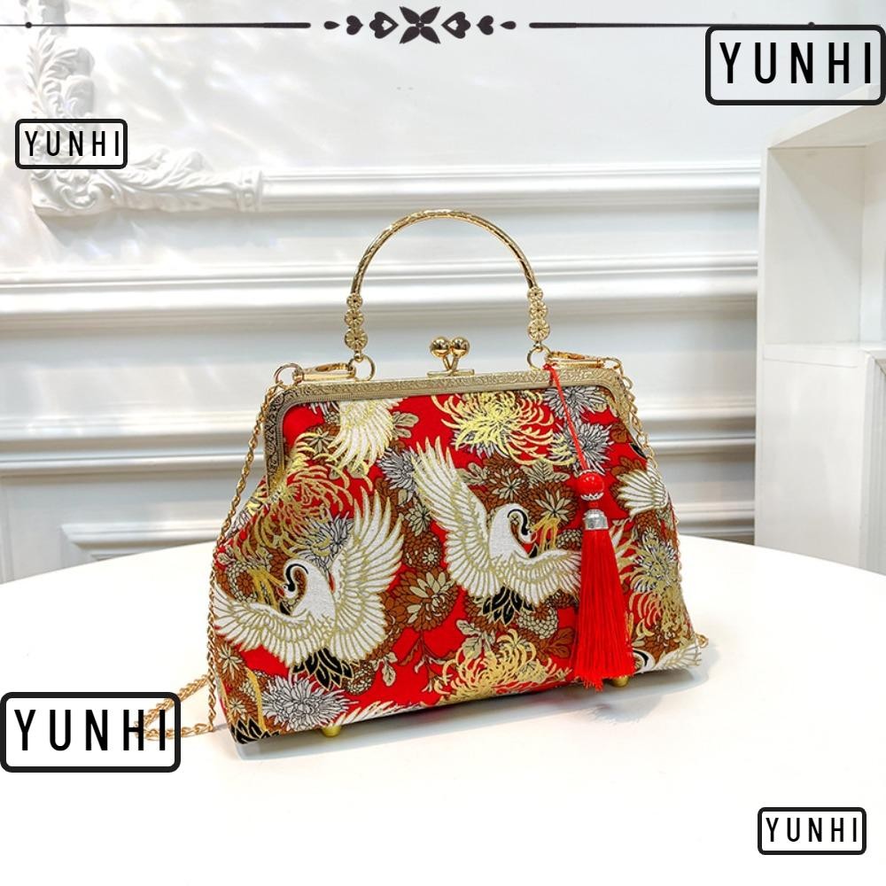 Yunhi กระเป๋าจัดเลี้ยง, กระเป๋า Qipao ความจุสูงยอดนิยม, กระเป๋าถือผู้หญิงอินเทรนด์สไตล์จีนแฟชั่น
