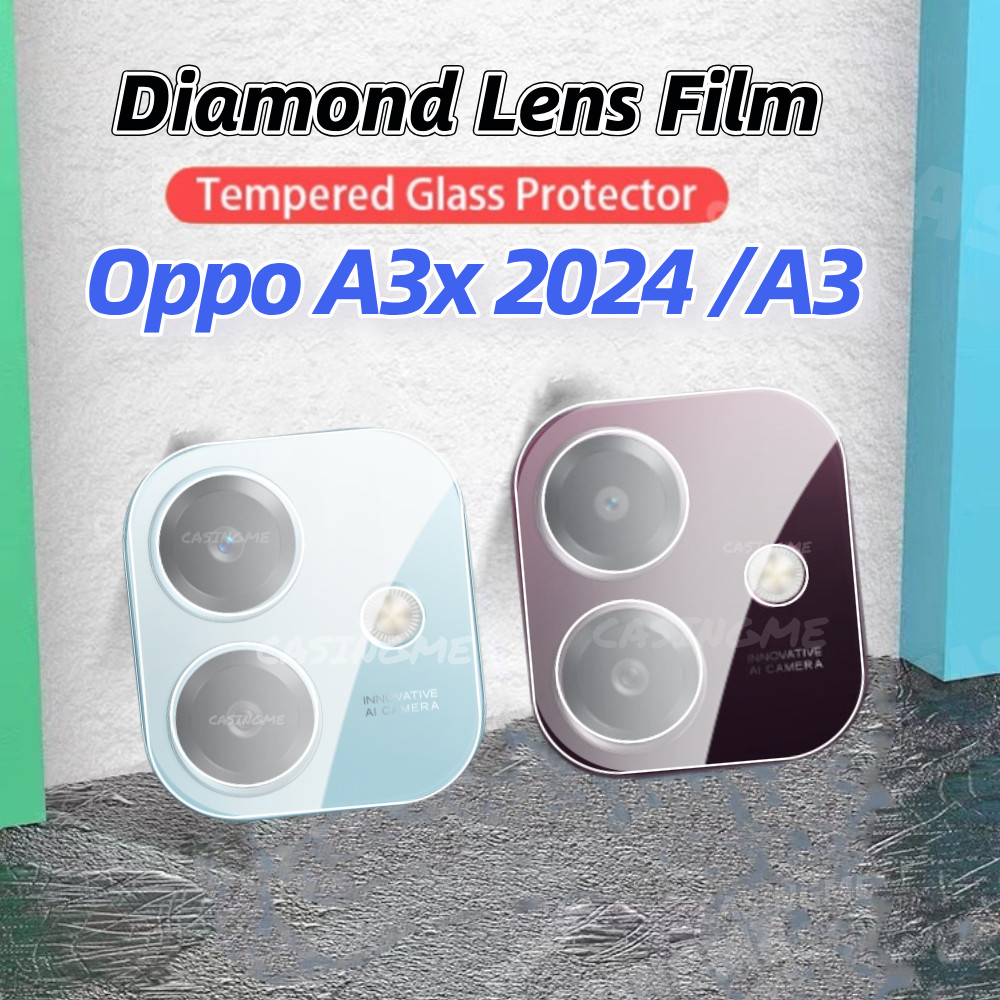 Oppo A3x A3 2024 3Dกล้องเลนส์ProtectorสําหรับOppo A3x 4G OppoA3x A3 3 xA3 Pro 4G 5G 2024 ใสกระจกนิรภัยกลับกล้องป้องกัน