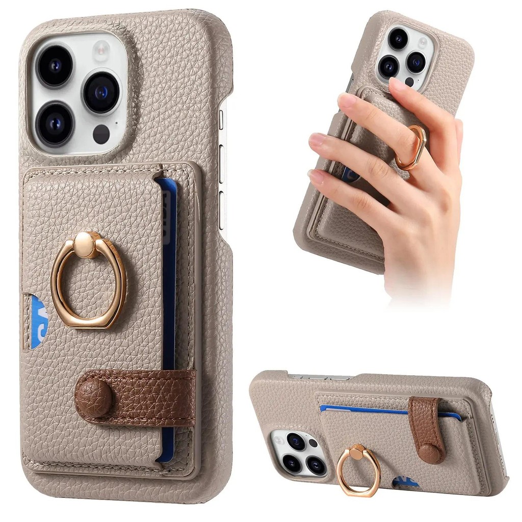 กระเป๋าสตางค์พร้อมผู้ถือบัตรหนังเคสโทรศัพท์สําหรับiphone 16 15 14 11 Pro Max XS XR 7 8 Plus 13 12 Miniฝาครอบป้องกัน