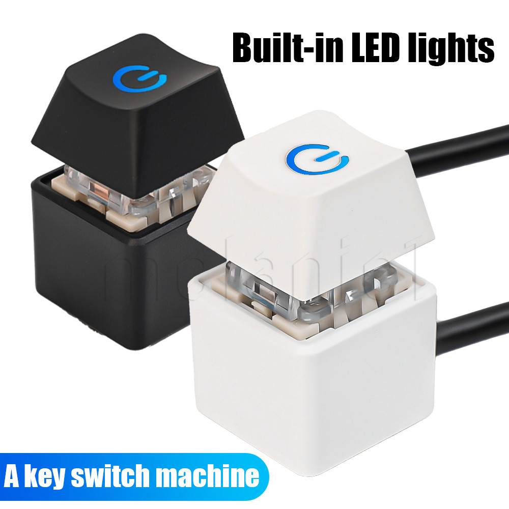 ปุ่มไฟสตาร์ทภายนอกเมนบอร์ดพีซี - สําหรับโฮมออฟฟิศ - พร้อมไฟ LED - สวิตช์ตั้งโต๊ะคอมพิวเตอร์ - ปุ่มกดแบบกลไก