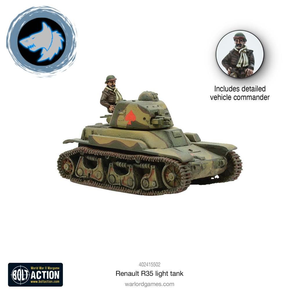 [พร้อมส่ง] WARLORD GAMES: BOLT ACTIONS: Renault R35 light tank  โมเดลเกมสงครามโลกครั้งที่ 2