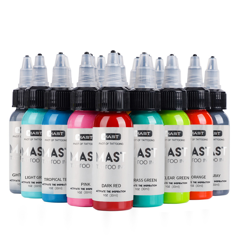 Mast30ml Tattoo Pigment สี Tattoo Ink Professional Tattoo Pigment Tattoo Ink สําหรับ Liner และ Shade
