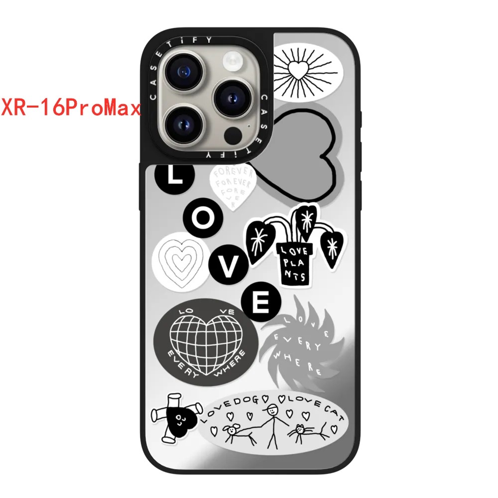 CASETi JENNIE เคสโทรศัพท์แบบเดียวกันสําหรับ iPhone 11 12 13 14 15 16 Plus Pro Max กระจกแข็งแม่เหล็กสีดํา