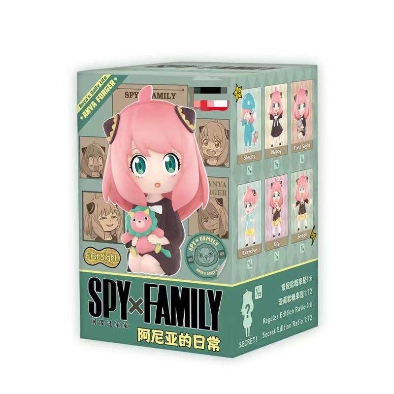 POPMART Spy&family Aniya's Daily Life Series กล่องสุ่ม ของเล่นโมเดลศิลปะ