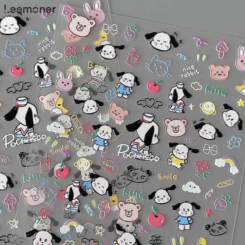 [Lemon]การ์ตูน Ins น่ารักเล็บสติ๊กเกอร์ศิลปะ Sanrio เล็บศิลปะสติ๊กเกอร์ตก แต่งเล็บ-LN
