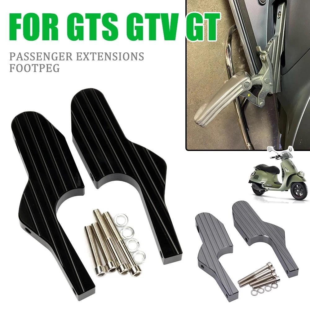 พักเท้าหลัง CNC อลูมิเนียม Vespa GTS300 GTS GTV 150 300