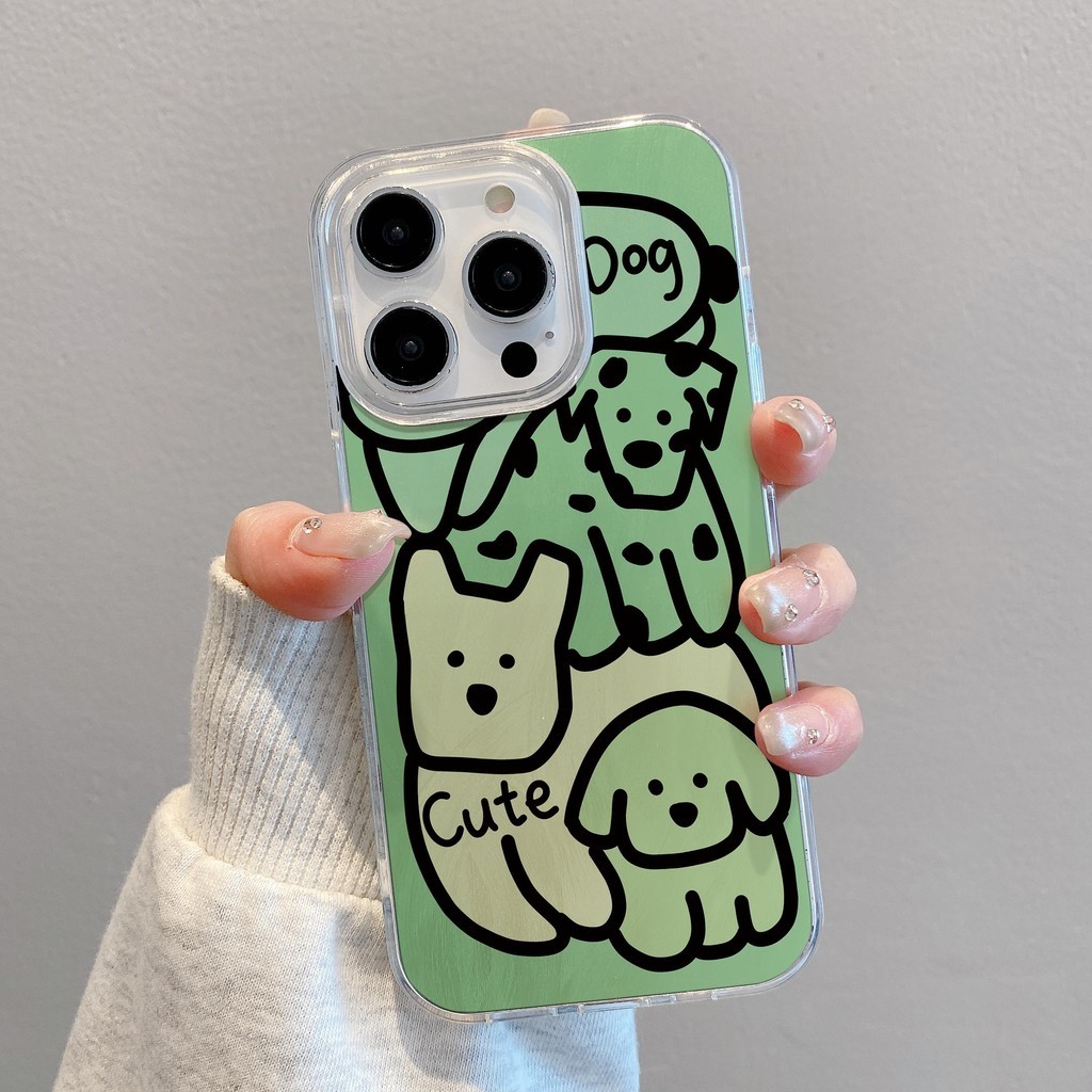 สีเขียวลูกสุนัข Case สำหรับ Honor X9a X9b 200 100 90 80 70 60 50 Pro เมจิก6 5 PRO MATE 50 40 30 PLUS P70 50 40 30 nova 10 11 12 5 6 7 fullcover กันกระแทกเงา Case