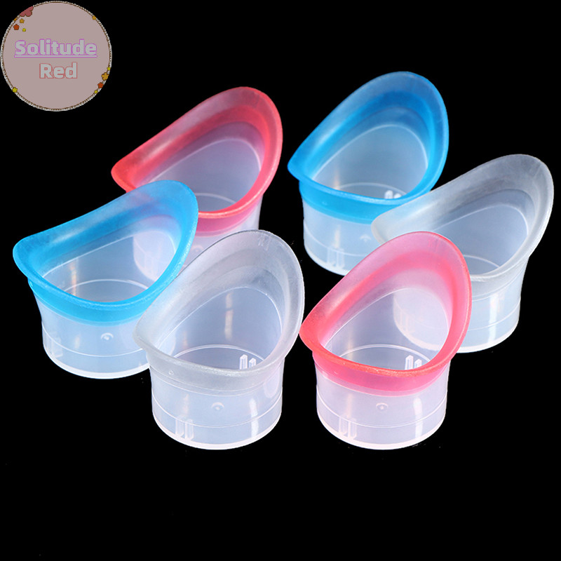 Solitudered 2 ชิ้น Eyewash ถ้วยซิลิโคน Resuable Soft Eye Bath Cup ถ้วยล้างตา TH