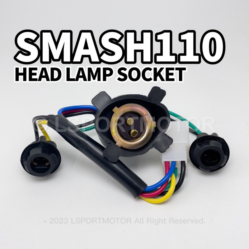 SUZUKI SMASH110 HEAD LAMP SOCKET ด้านหน้า DEPAN LAMPU KEPALA ซ็อกเก็ตสายไฟ WIRING SMASH 110