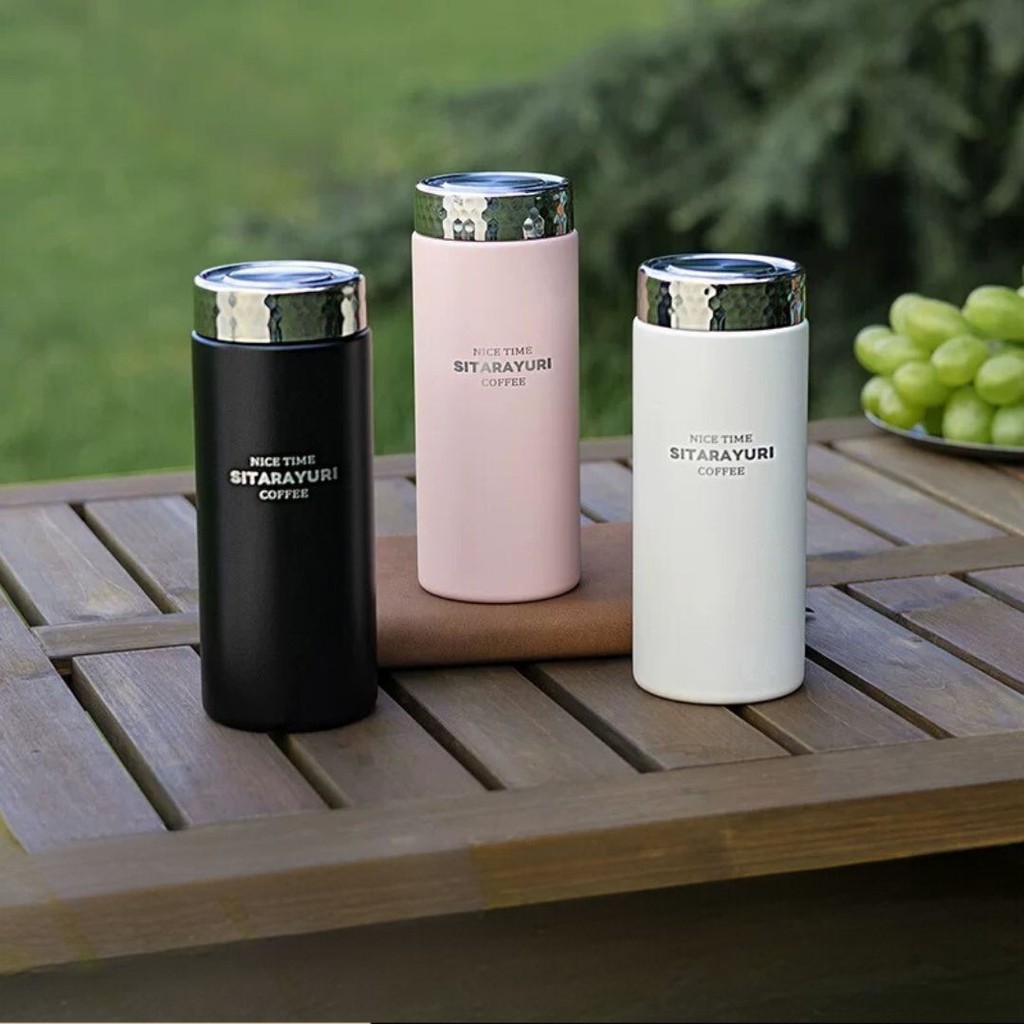 SITARAYURI กระบอกน้ำยูริ เก็บอุณหภูมิร้อน/เย็น สแตนเลสทั้งตัวกระบอกและฝา 210ml 420ml SUS304