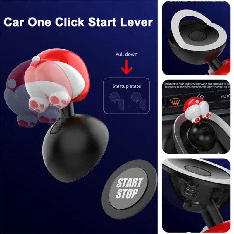 ปุ่มสตาร์ทรถยนต์สากลพร้อมคลิกเดียวตกแต่ง Stickerall Ball Club สไตล์รถ One-touch ปุ่มสตาร์ท Rocker เครื่องมือดัดแปลง