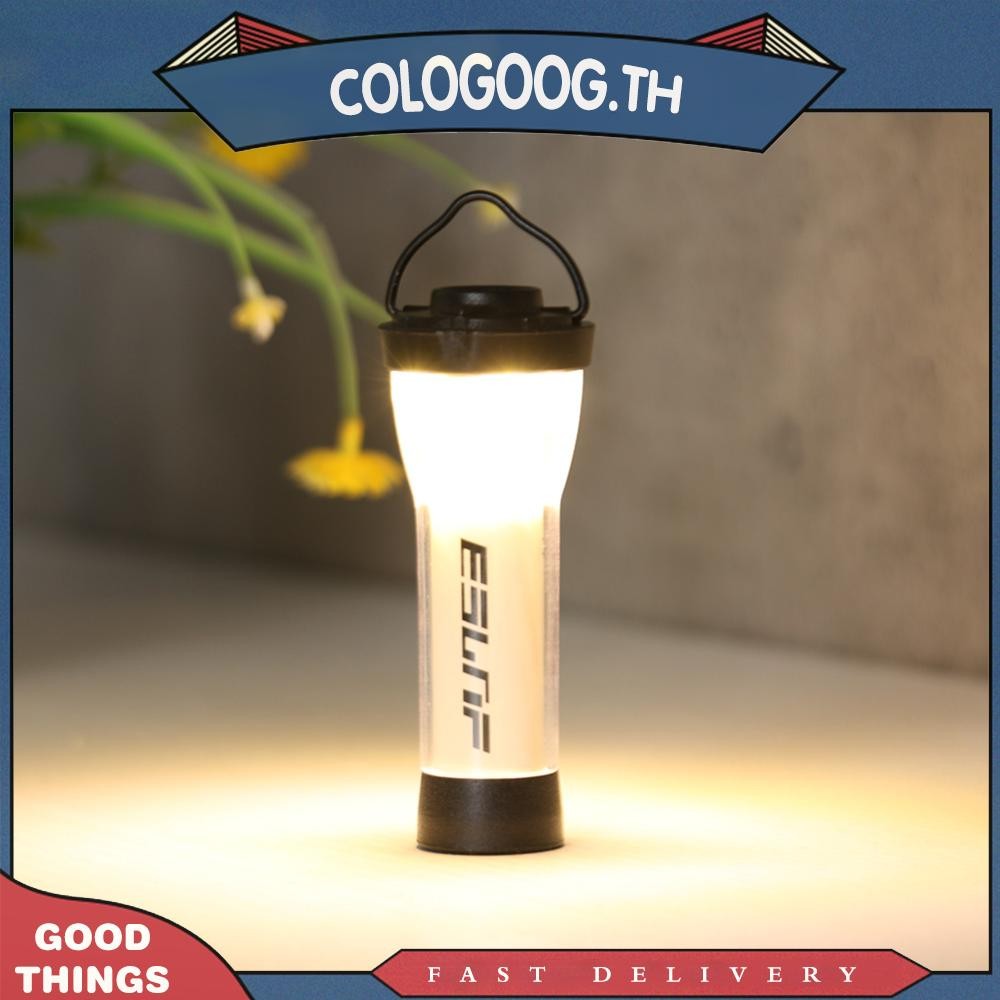 [colog.th] ไฟแคมป์ปิ้ง LED 2600mAh USB Type-C ชาร์จใหม่ได้ 3 โหมดสําหรับเต็นท์เดินป่าสําหรับเดินทาง