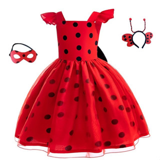 เสื้อผ้าเด็ก Ladybug Girl Dress คอสเพลย์เครื่องแต่งกายเด็กแข…