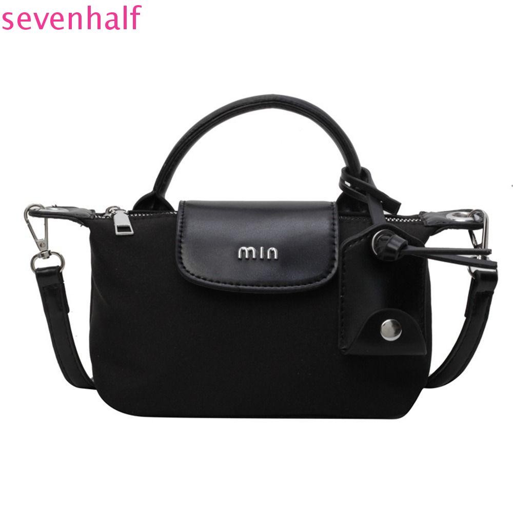 Sevenhalf กระเป๋าสะพายผ้าไนลอน,สไตล์เกาหลีความจุขนาดใหญ่Oxfordผ้าCrossbodyกระเป๋า,กระเป๋าถือแฟชั่นสีทึบกระเป๋าMessengerกระเป๋าเกี๊ยวกลางแจ้ง