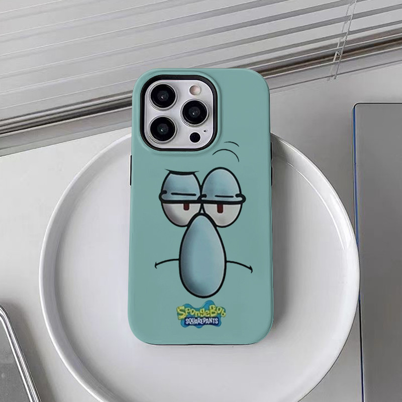 SpongeBob SquarePants เคสโทรศัพท์การ์ตูนน่ารักเหมาะสําหรับiphone11/15Promax/13prophone case11/13/12/