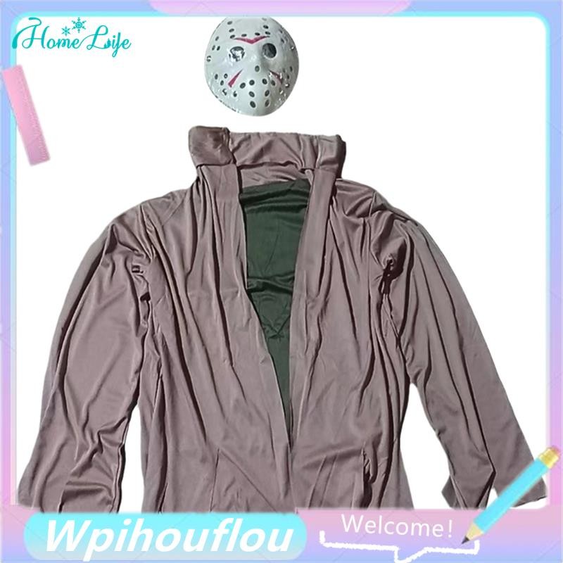 [HoME&life] Rubbits Friday the 13th Jason Adult Costume, Horror Character Dresses, Halloween Adult C