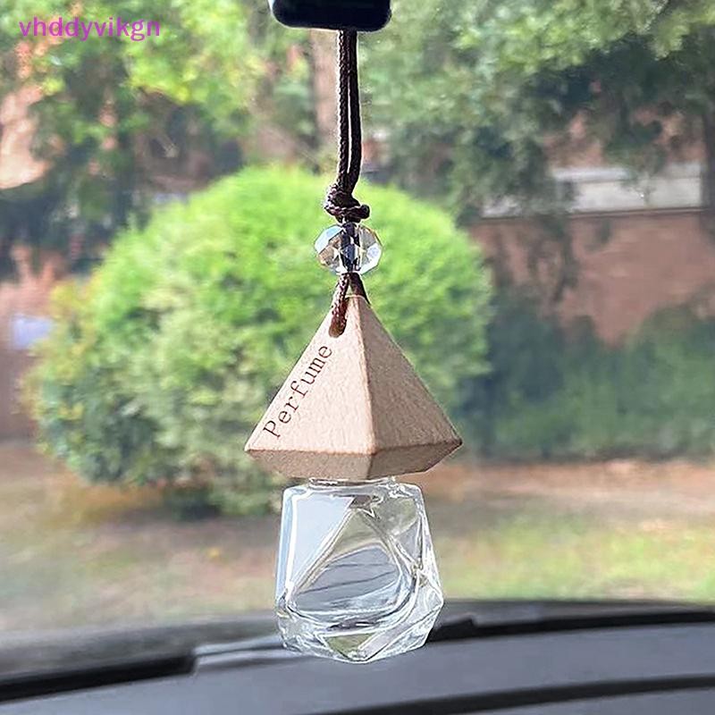 Vhdd 1PC รถแขวนขวดแก้วที่ว่างเปล่าน้ําหอมอัตโนมัติ Pendent ขวด Diffuser รถตกแต่ง TH