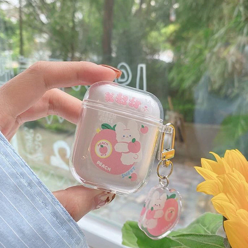 เคสหูฟังป้องกันการตกแบบใส เคสป้องกันหูฟัง Bluetooth พร้อมจี้ เหมาะสำหรับ i12-CY