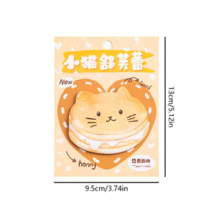 30 แผ่นการ์ตูนขนมปัง Foody Series Sticky Notes นักเรียนแบบพกพา Memo Pad หมายเหตุกระดาษ