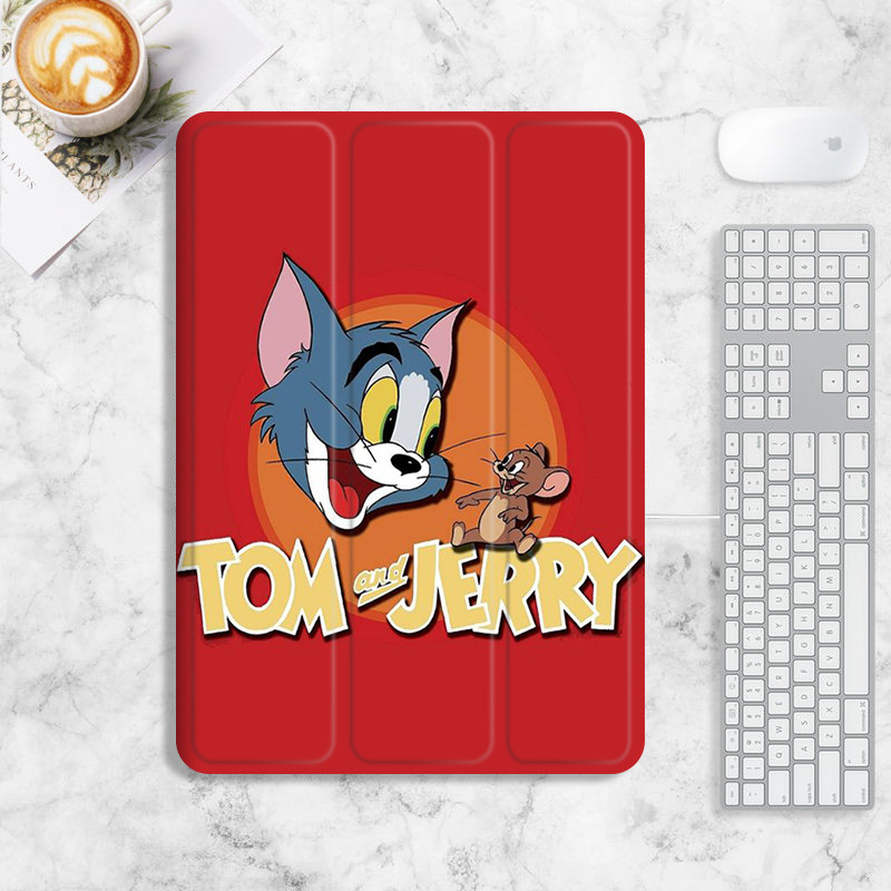 Tom Jerry case iPad 10.9 gen10 pro11 2022 2024 pro12.9 pro13 cat mouse case iPad air4/5/6 10.2 gen7/