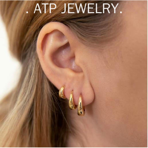 Atp 3 pic/3 คู่ ต่างหูelegent แฟชั่นรูปตัว C หูกระดูก ต่างหูสไตล์คลาสสิกสําหรับผู้หญิง