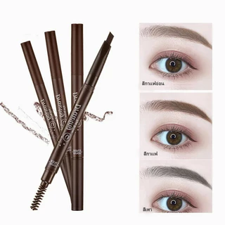 ดินสอเขียนคิ้ว กันน้ำ ดินสอเขียนคิ้วแบบหมุน eyebrow pencil 2 in 1 5 สีให้เลือก